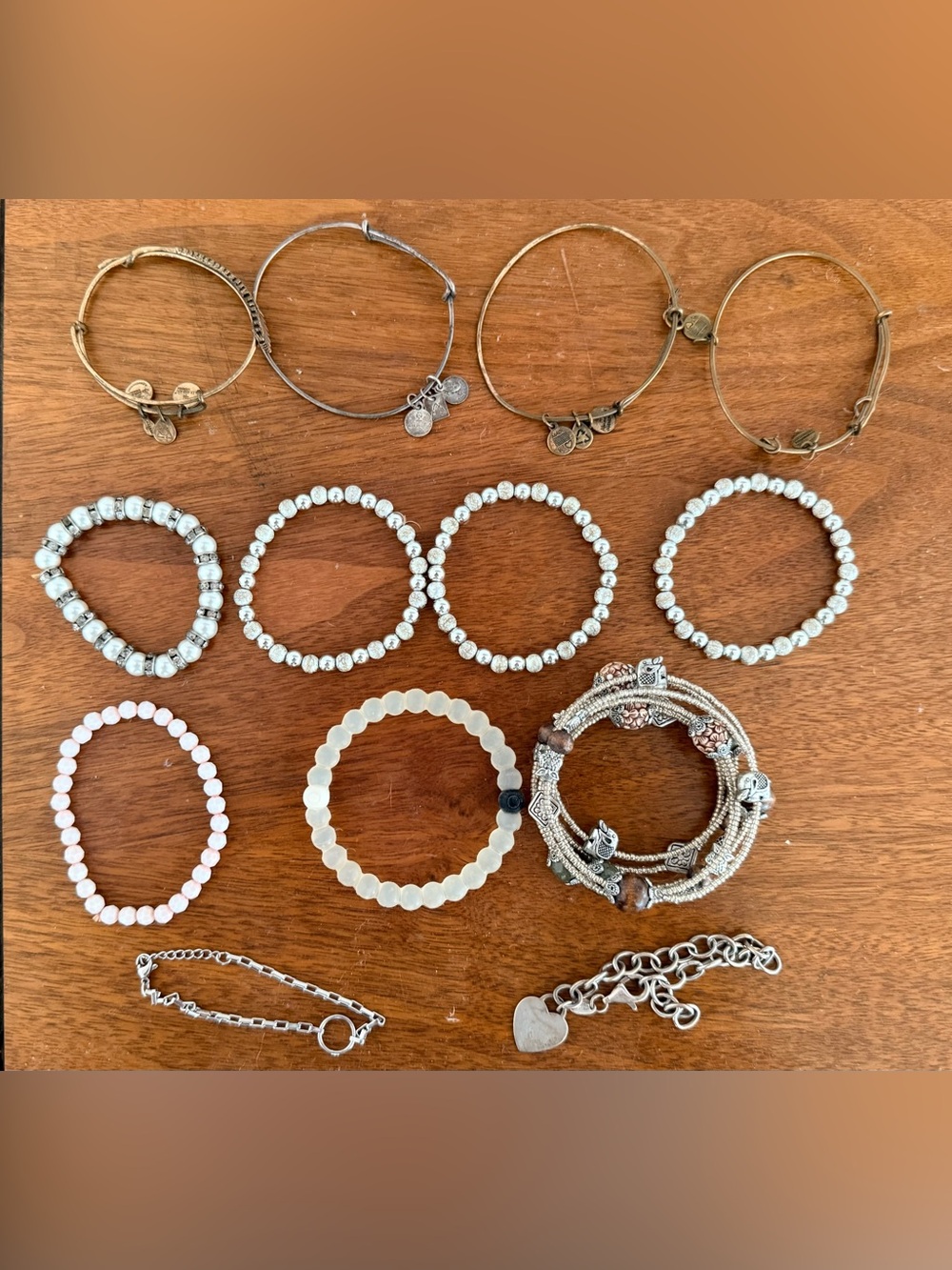 Mixed Bracelet Lot – Alex and Ani, Beaded, Charm & Stretch Bracelets